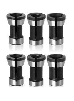 Generic 6Pcs Router Collet Chuck Carbon Steel Collet Woodworking Milling Chuck Adapter for Trimming Engraving Machine Milling Machine Parts 6mm 6.35mm 8mm  - Image 1