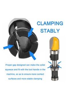 Generic 6Pcs Router Collet Chuck Carbon Steel Collet Woodworking Milling Chuck Adapter for Trimming Engraving Machine Milling Machine Parts 6mm 6.35mm 8mm  - Image 5