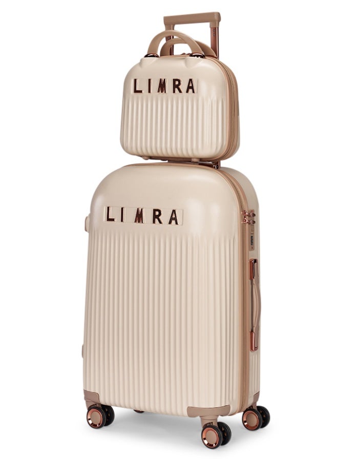 LIMRA Luggage set 4 pieces travel Bags with a distinctive design from limra Beige/Gold - Image 2