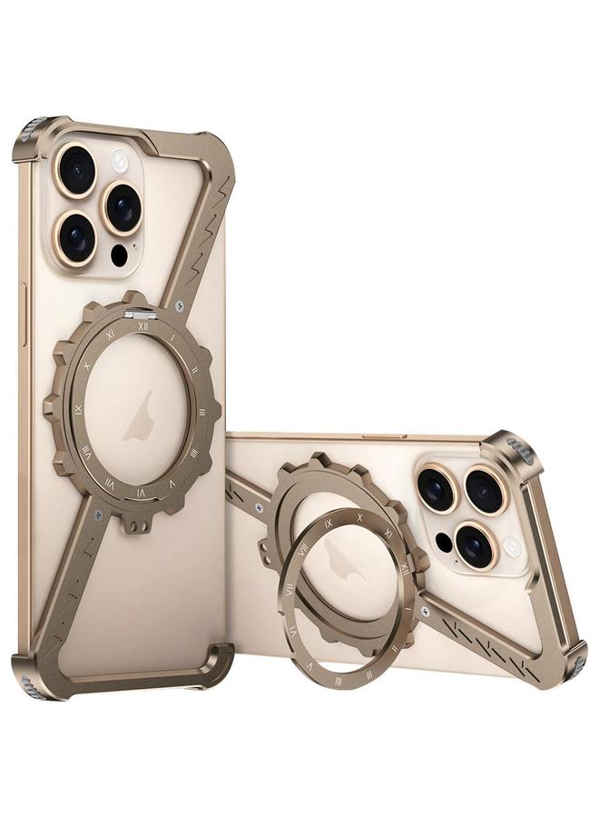 S-TOP Case For iPhone 13 Pro Z-shaped Frameless Metal 360 Holder MagSafe Phone Case - Image 1