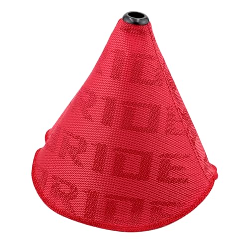 NTNEV Universal Shift Boot Cover Car Shift Knob Dust Cover Fabric Shifter ManualAutomatic Shifter Shift Boot Cover for Protection Decor Shift Boot Cover Red - Image 1