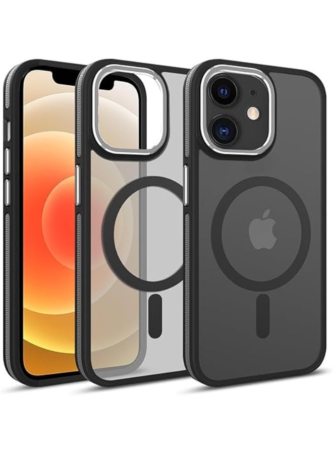 Magnetic Case Compatible with iPhone 12 Pro [MagSafe Compatible] Shockproof Clear Protective Case for Women and Men for iPhone 12 Pro 6.1 (Black) - Image 1