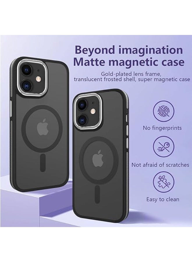 Magnetic Case Compatible with iPhone 12 Pro [MagSafe Compatible] Shockproof Clear Protective Case for Women and Men for iPhone 12 Pro 6.1 (Black) - Image 2