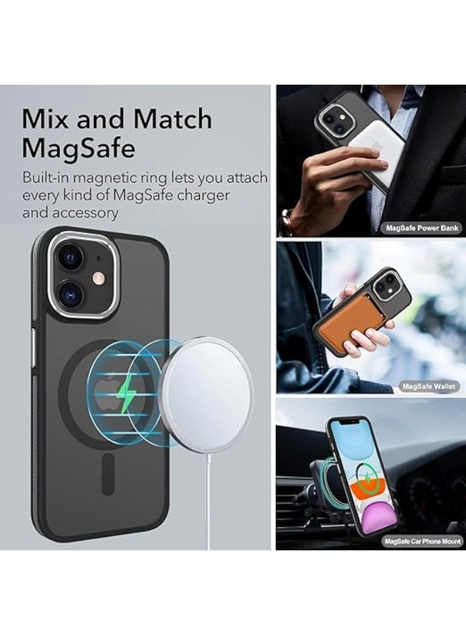 Magnetic Case Compatible with iPhone 12 Pro [MagSafe Compatible] Shockproof Clear Protective Case for Women and Men for iPhone 12 Pro 6.1 (Black) - Image 5