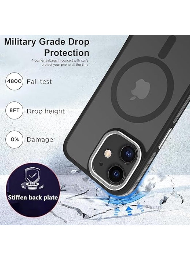 Magnetic Case Compatible with iPhone 12 Pro [MagSafe Compatible] Shockproof Clear Protective Case for Women and Men for iPhone 12 Pro 6.1 (Black) - Image 4