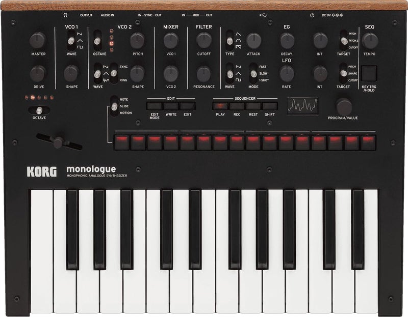 Korg Monologue 25-Key Monophonic Analog Synthesizer - Black - Image 2