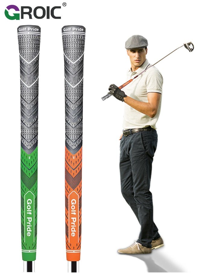 GROIC - 2 Pack High-performance Rubber Golf Grips,Standardsize Golf Club Grips,Classic Rubber Golf Grips,All-Weather Firm Control And High Performance Grip - Image 1