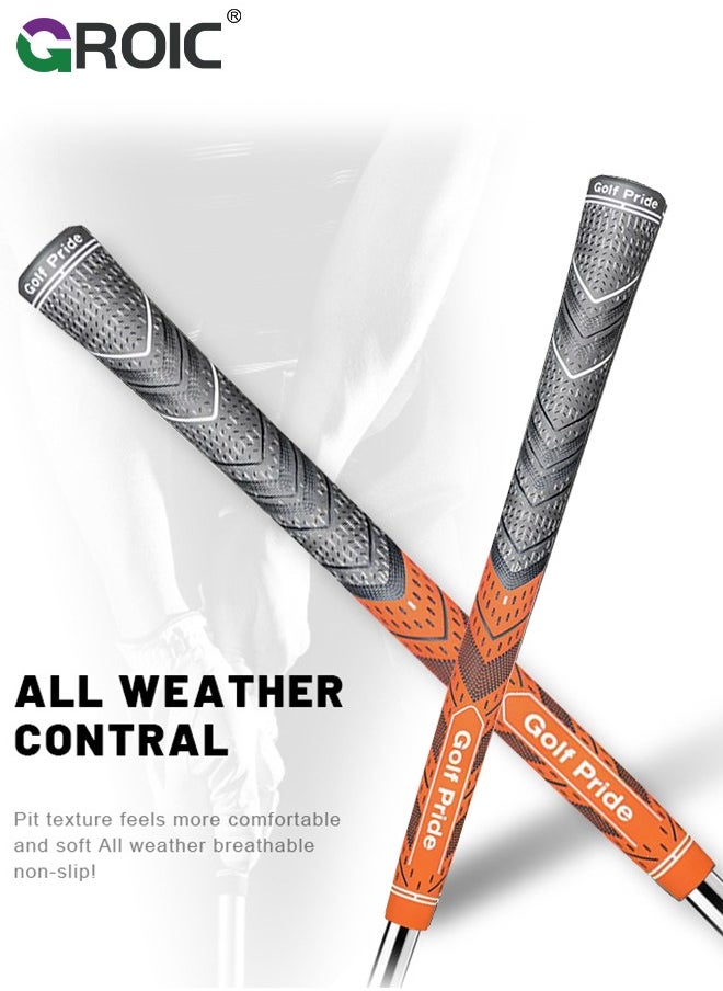 GROIC - 2 Pack High-performance Rubber Golf Grips,Standardsize Golf Club Grips,Classic Rubber Golf Grips,All-Weather Firm Control And High Performance Grip - Image 1
