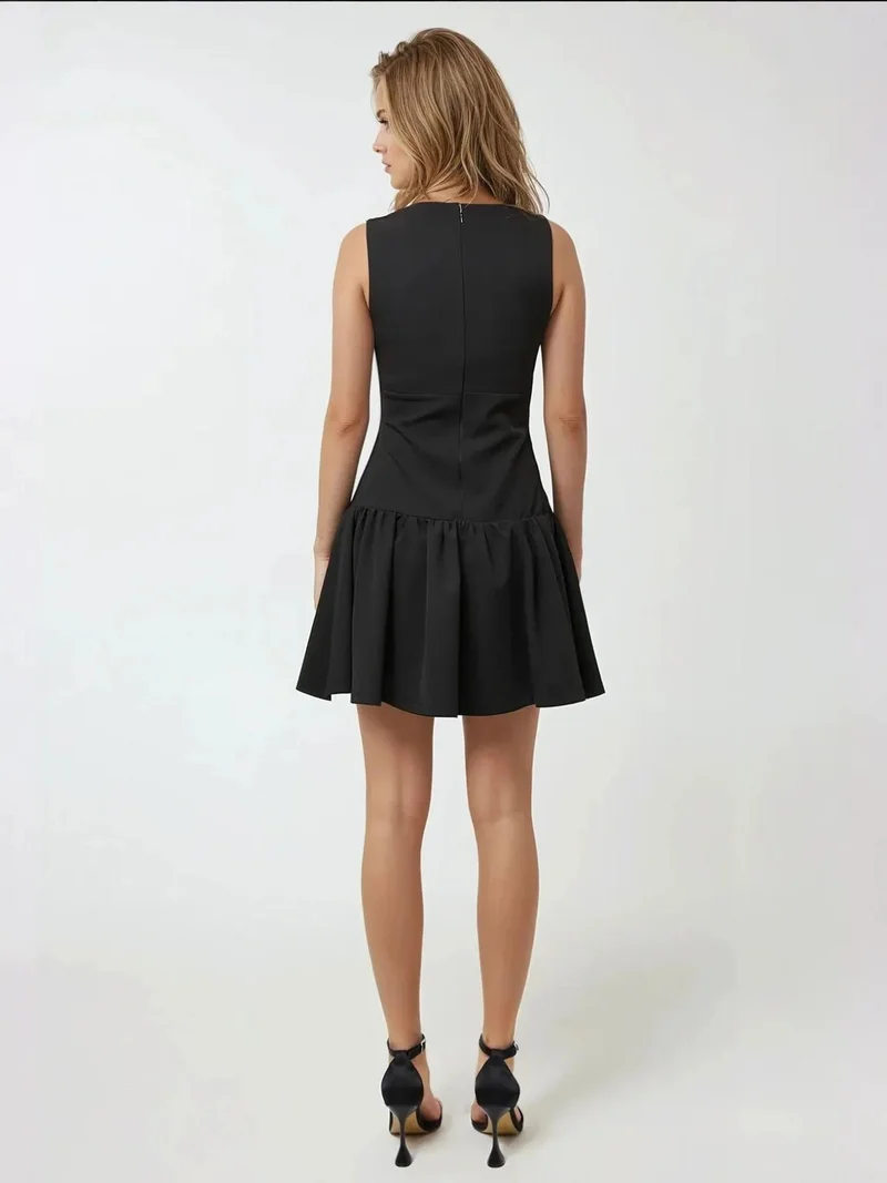 HICCUP Fitted Mini Dress with Bow Details