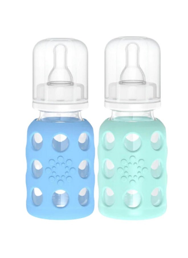 lifefactory Baby Bundle Bottle Set Sky/Mint 4 Oz 2 Pk  - Image 1