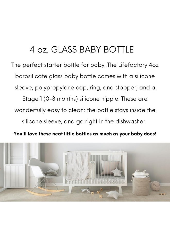 lifefactory Baby Bundle Bottle Set Sky/Mint 4 Oz 2 Pk  - Image 2