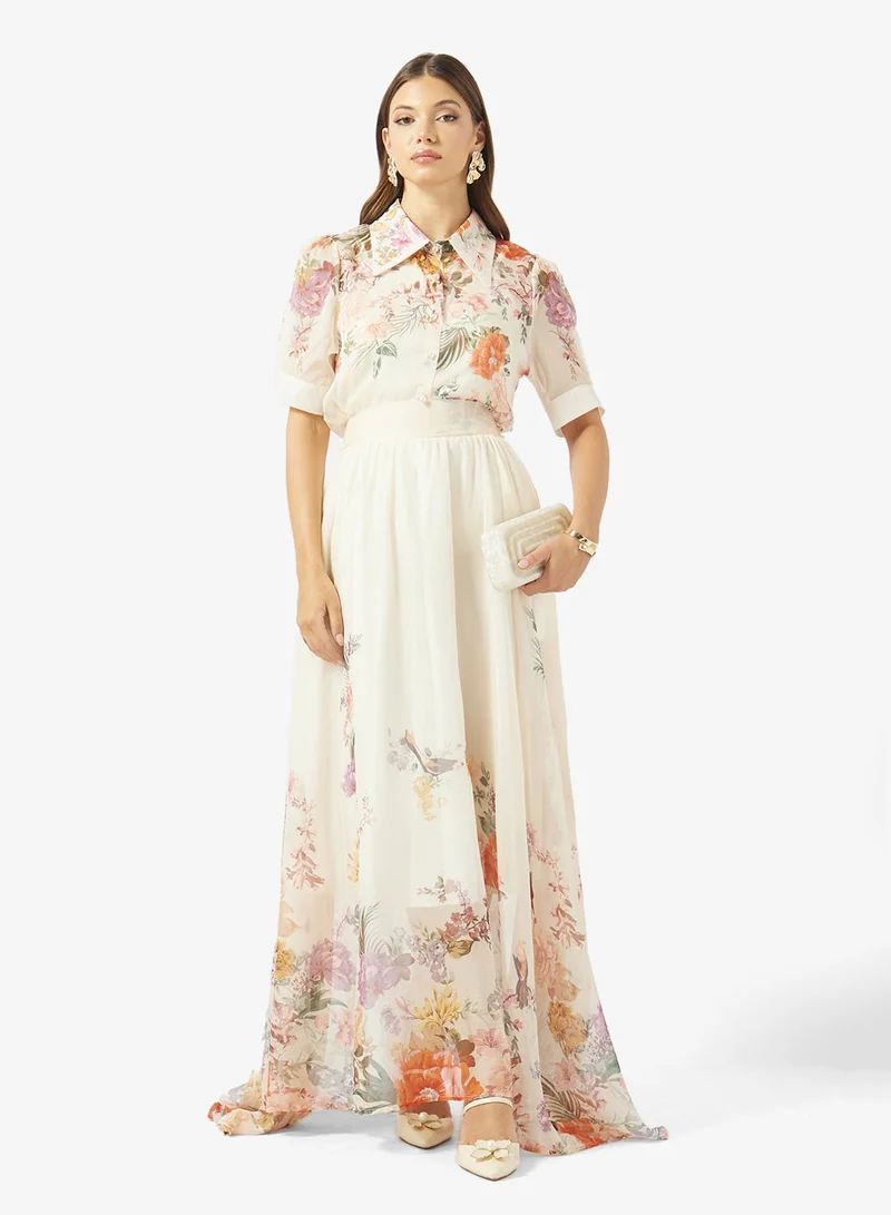ELLA Printed Top & Skirt Set