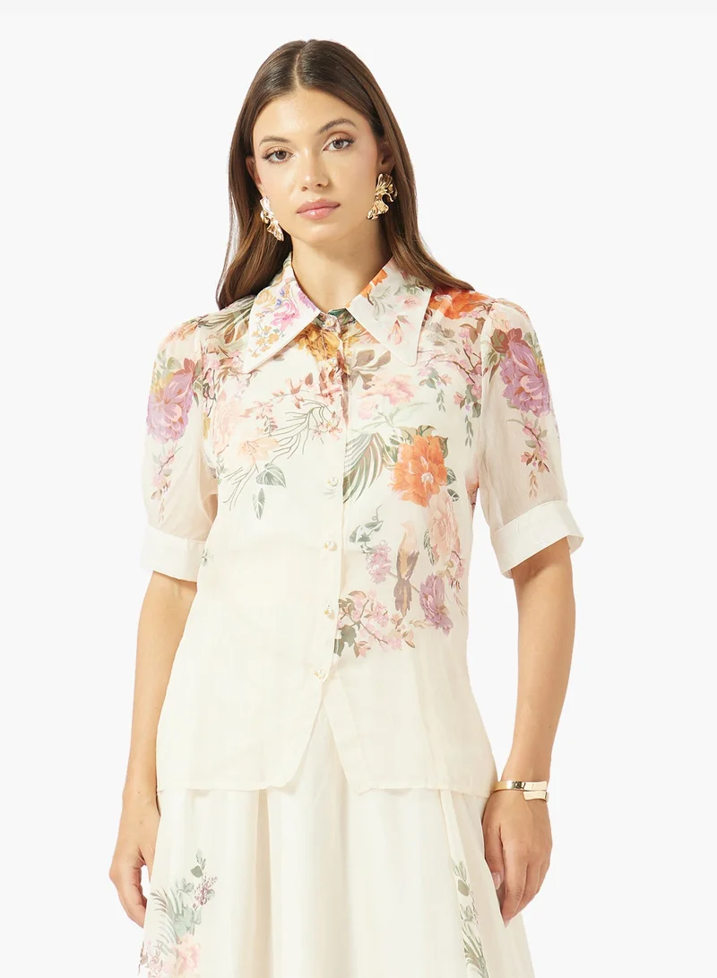 Ella  Printed Top & Skirt Set for Women | Best Price UAE