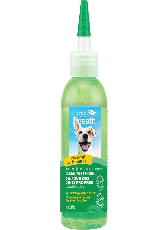 TropiClean Fresh Breath No Brushing Clean Teeth Dental & Oral Care Gel for Dogs, 4oz, Made in USA - Image 1