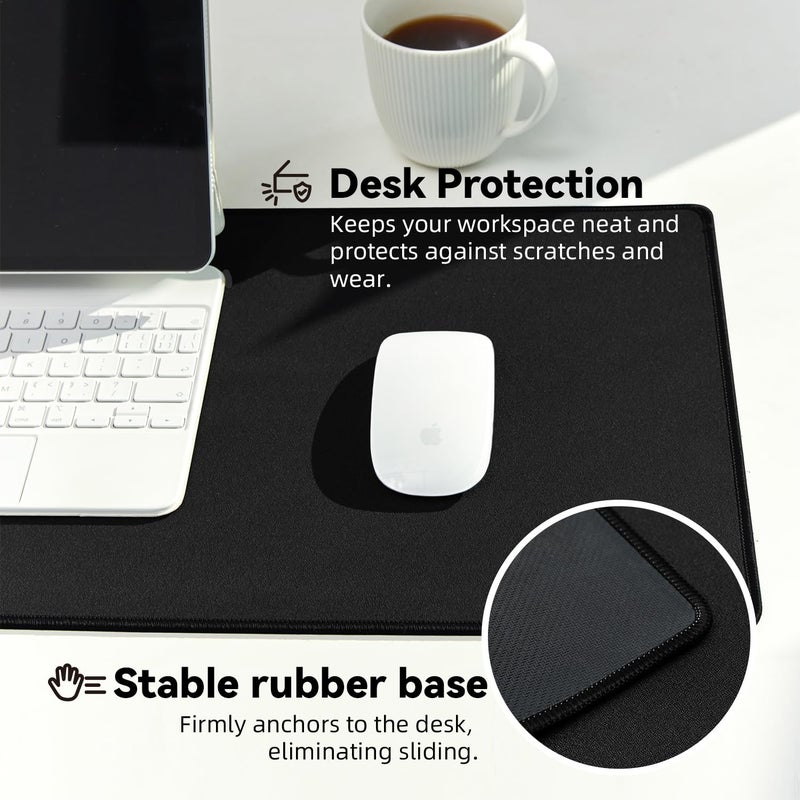 Reniteco Large Gaming Mouse Pad with Durable Stitched Edges, Non-Slip Rubber Base, Big Computer Keyboard Mouse Mat Desk Pad for Home Office Gaming Work, 31.5''x11.8''x0.12'', Black - Image 5