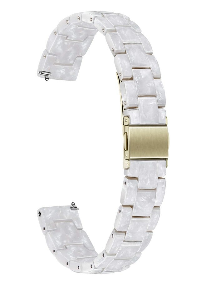 TRUMiRR Women Band for Venu 3S / Venu 4 41mm Soft Gold Smart Watch, 18mm Resin Watchband Stainless Steel Buckle Strap for Garmin Venu 2S / Vivomove 3S / Forerunner 265S - Image 3