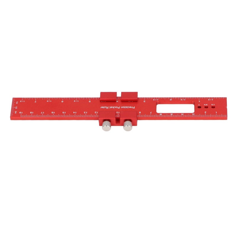 مسطرة معدنية من سبائك الألومنيوم ذات مقاييس محفورة مع توقف لورشة عمل آلات النجارة - Image 3