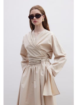 Manuka Kimono Style Premium Shirt Camel  - Image 1