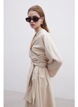 Manuka Kimono Style Premium Shirt Camel  - Image 3