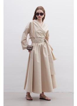 Manuka Kimono Style Premium Shirt Camel  - Image 4