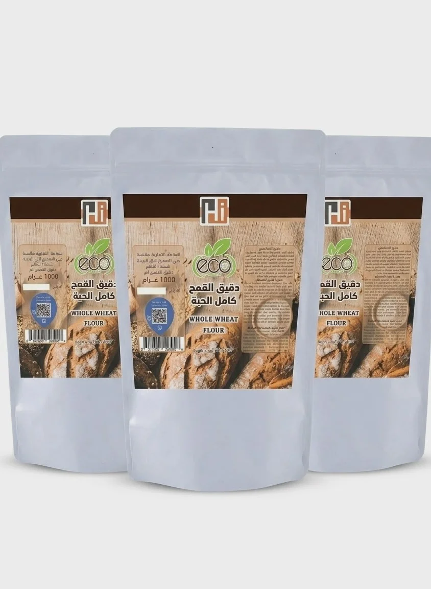 Eco Healthy Whole Wheat Flour - Bundle of 3 Packs (1000g per Pack)