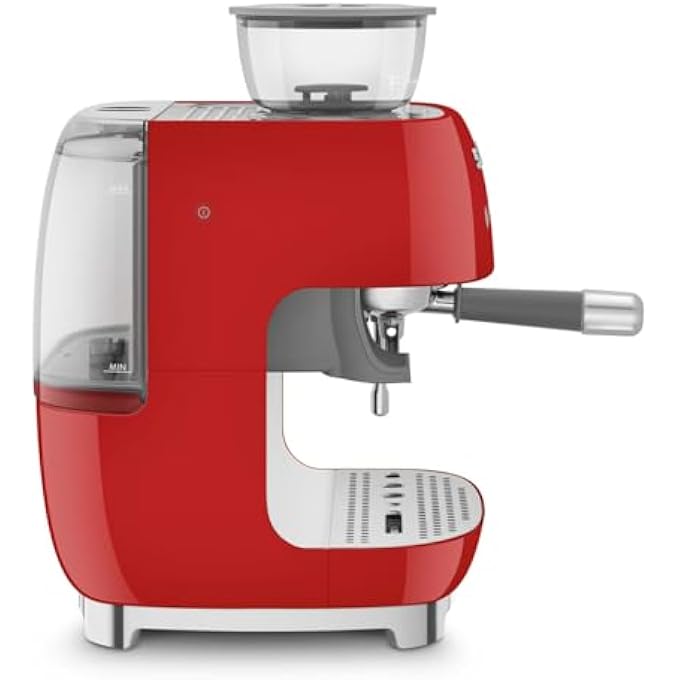 smeg 50S Style Coffee Machine With Built In Grinder  Red Egf03Rdau  International Version - Image 3