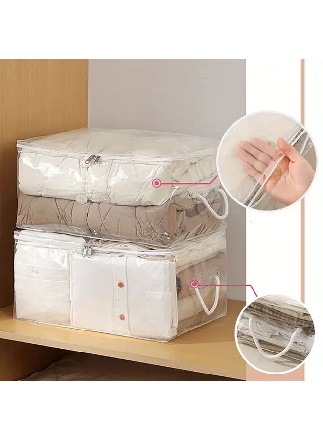 Transparent PVC Storage Bags With Zipper And Handles For Bedding Comforters Blankets Underbed Organization - Image 4