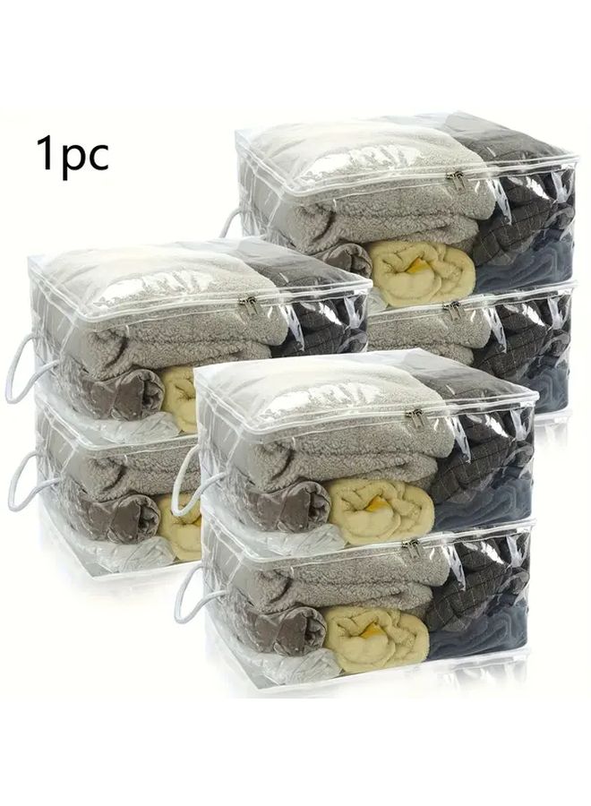 Transparent PVC Storage Bags With Zipper And Handles For Bedding Comforters Blankets Underbed Organization - Image 1