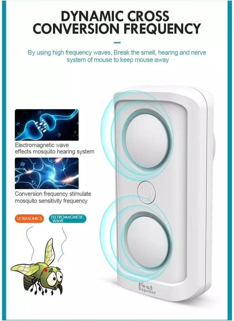 New electronic ultrasonic repeller to combat mosquitoes, insects and mice.