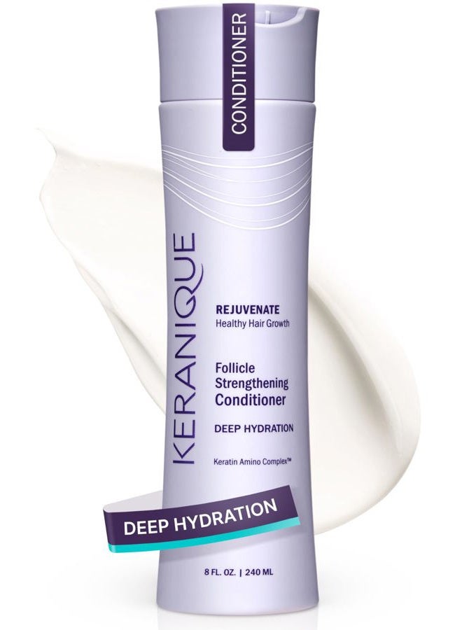 Keranique Keratin Conditioner Deep Hydration for Hair Growth and Thinning Hair, Volumizing, 8 Ounce - Image 1