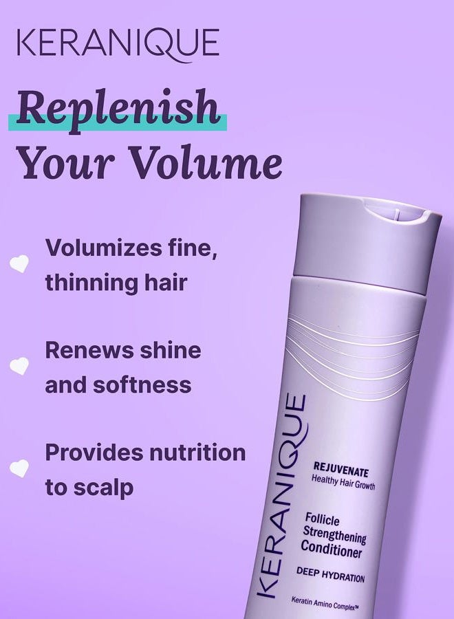 Keranique Keratin Conditioner Deep Hydration for Hair Growth and Thinning Hair, Volumizing, 8 Ounce - Image 4