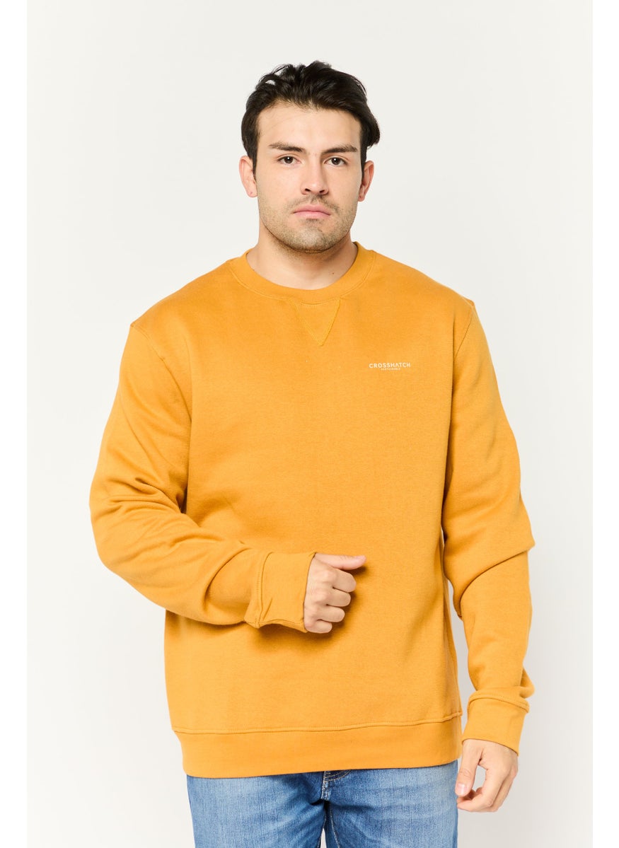 CROSSHATCH Men 2 Pieces Crew Neck Brand Logo Long Sleeve Sweatshirts, Navy  - Image 5
