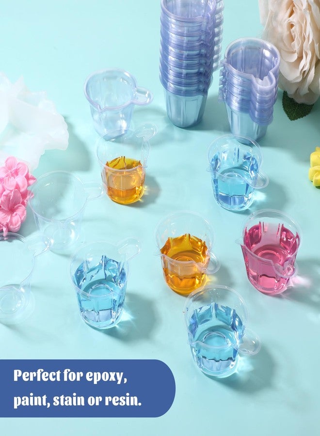 Prasacco 150 Pcs 40ml Disposable Plastic Measuring Cups, Clear Mixing Cups Multipurpose Dispensing Cup for Paint, Stain, Jewelry Making and DIY Crafts - Image 5