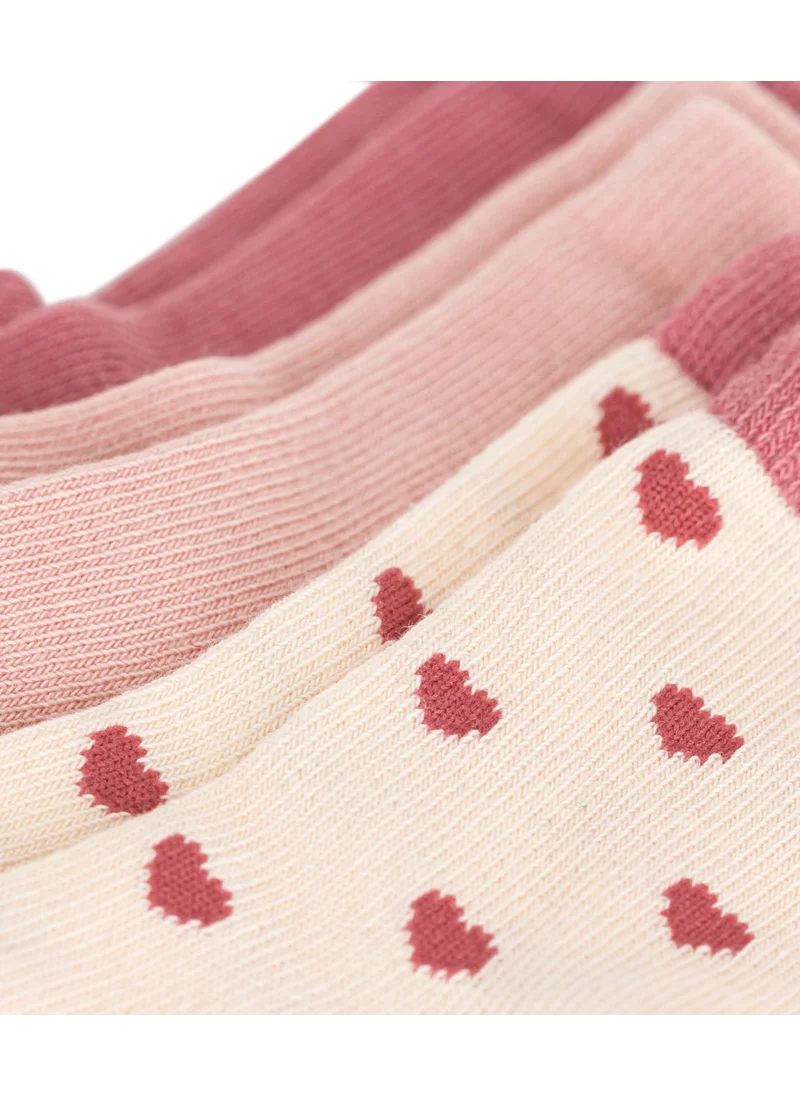 بيتي باتو Babies' heart-pattern cotton socks - 3-Pack