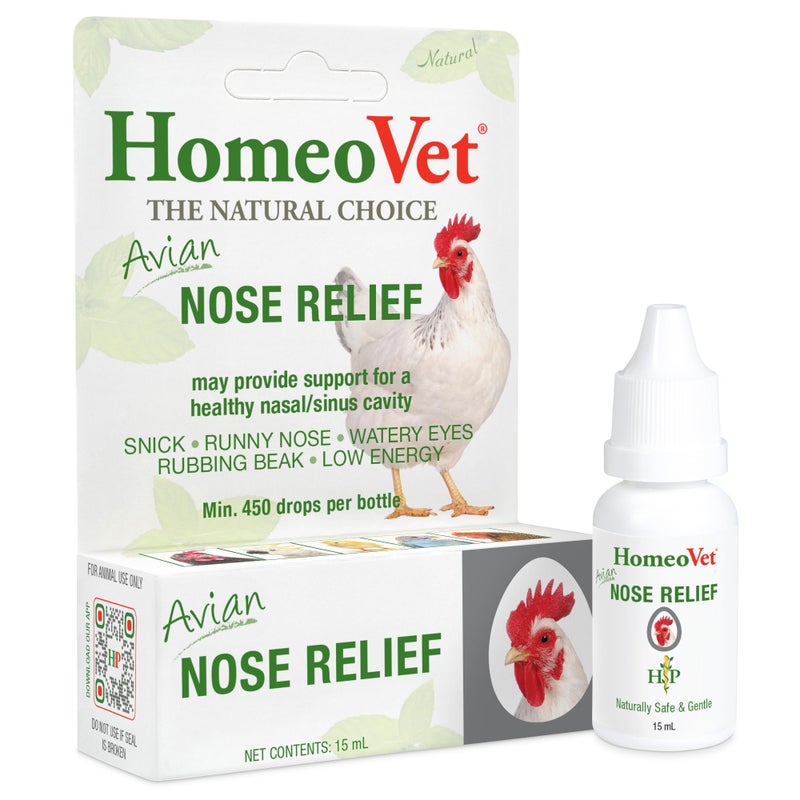 HomeoPet Avian Nose Relief, Safe and Natural Bird and Chicken Supplement, 15 Milliliters - Image 1