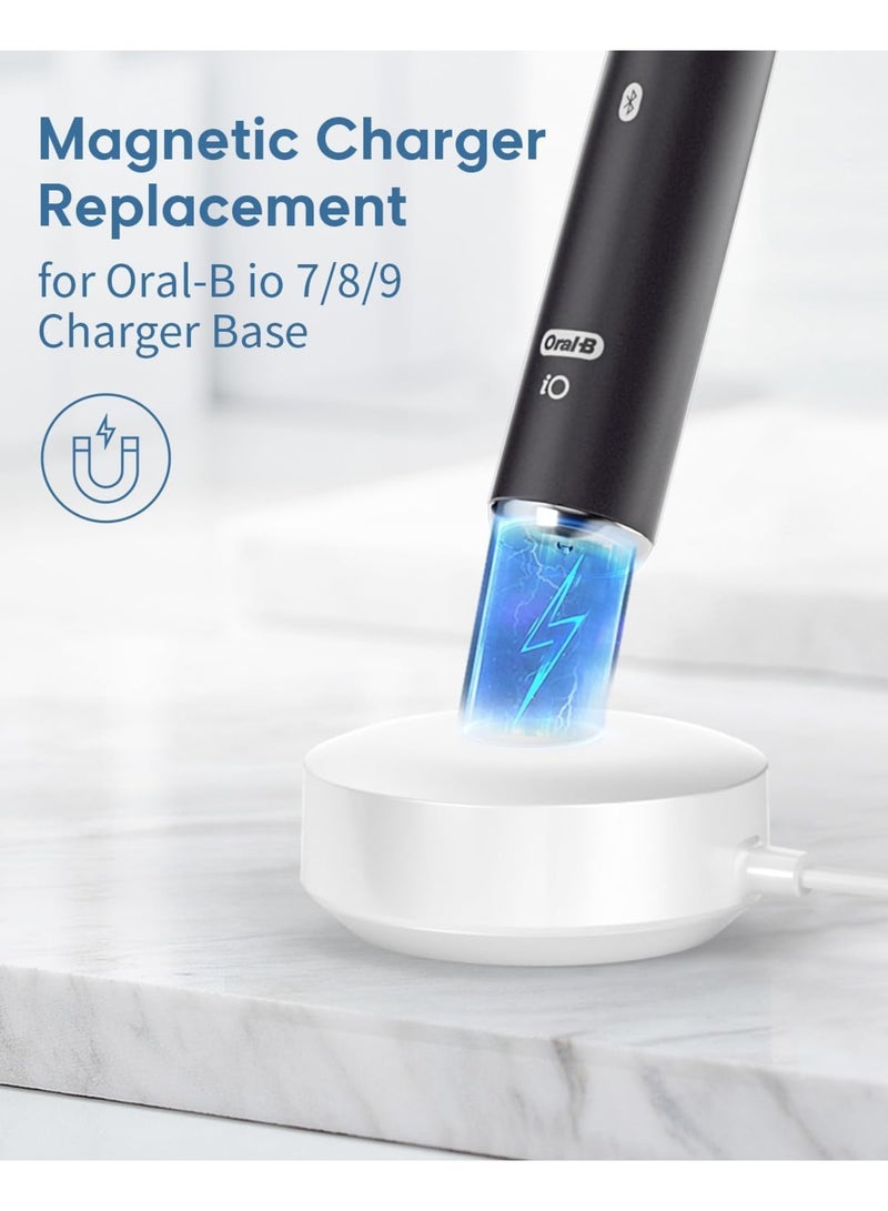 SOLARAE Electric Toothbrush Charger for Oral B, Magnetic Charger Compatible with Braun Oral B IO 3768, Toothbrush Replacement for IO7 IO8 IO9, UK Plug, Toothbrushes Charging Adapter, White - Image 4