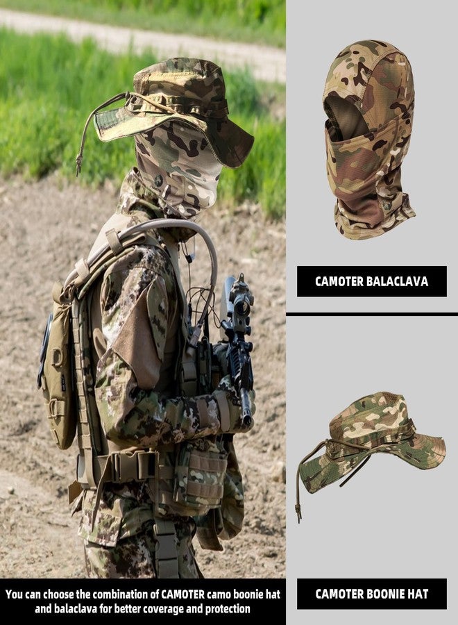 CAMOTER Camo Balaclava Ski Face Mask UV Protector for Man and Women Hunting Fishing Motorcycle Windproof&Military Tactical (Polyester, Green) - Image 4