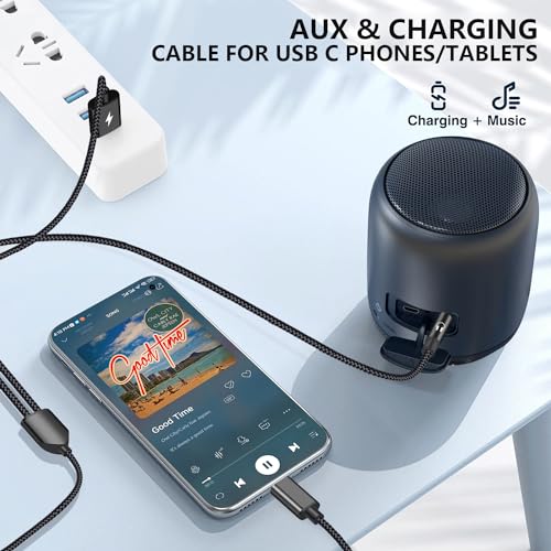 Azddur USB C to 3.5mm Aux Cable, 2 in 1 USB C to 3.5mm Car Stereo Aux Headphone Jack Cable with PD 18W Charging Compatible with iPhone 17/17Pro/16/16e/15 Pro Max, Galaxy S25/S24/S23/S22/S23FE, Pixel 9/8/7 - Image 4