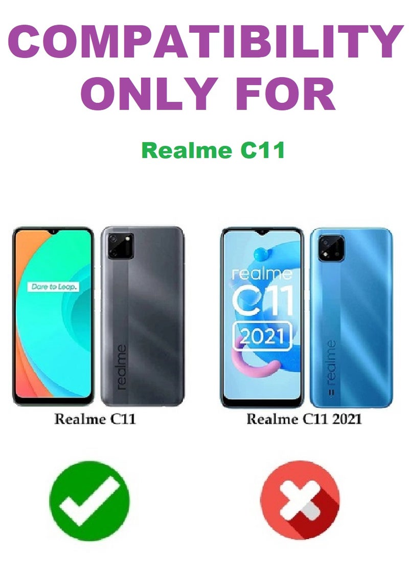 Super Tempered Glass Screen Protector Clear Designed For Realme C11  Full Screen Coverage And Bubble Free - Image 3