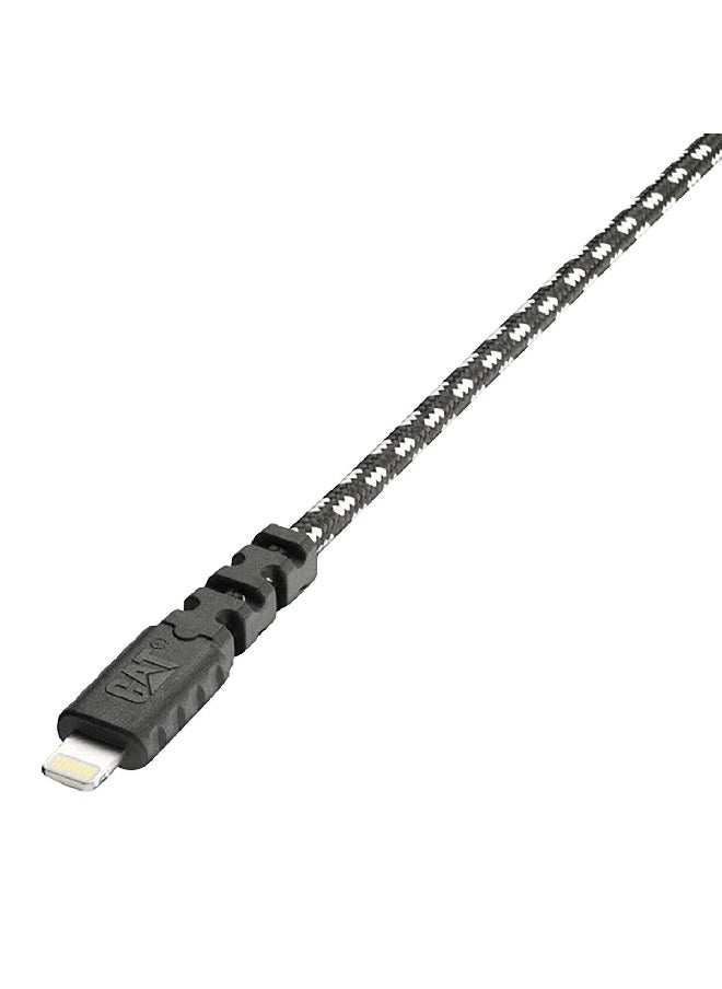 CAT كابل شحن سريع من أبل بتقنية MFI مع موصل لايتنينج إلى USB-C بطول 10 أقدام باللونين الأسود والأبيض  - Image 2