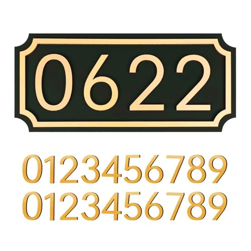 KAZONS House Numbers for Outside, Address Plaques, Mailbox Numbers, 2 Sets of Numbers from 0-9, Personalized Address Signs for House, Mailbox, Apartment, Office, Hotel, Classroom, Non-metal House Numbers - Image 1