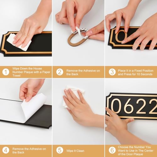 KAZONS House Numbers for Outside, Address Plaques, Mailbox Numbers, 2 Sets of Numbers from 0-9, Personalized Address Signs for House, Mailbox, Apartment, Office, Hotel, Classroom, Non-metal House Numbers - Image 5