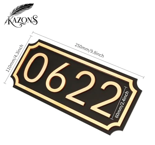 KAZONS House Numbers for Outside, Address Plaques, Mailbox Numbers, 2 Sets of Numbers from 0-9, Personalized Address Signs for House, Mailbox, Apartment, Office, Hotel, Classroom, Non-metal House Numbers - Image 4
