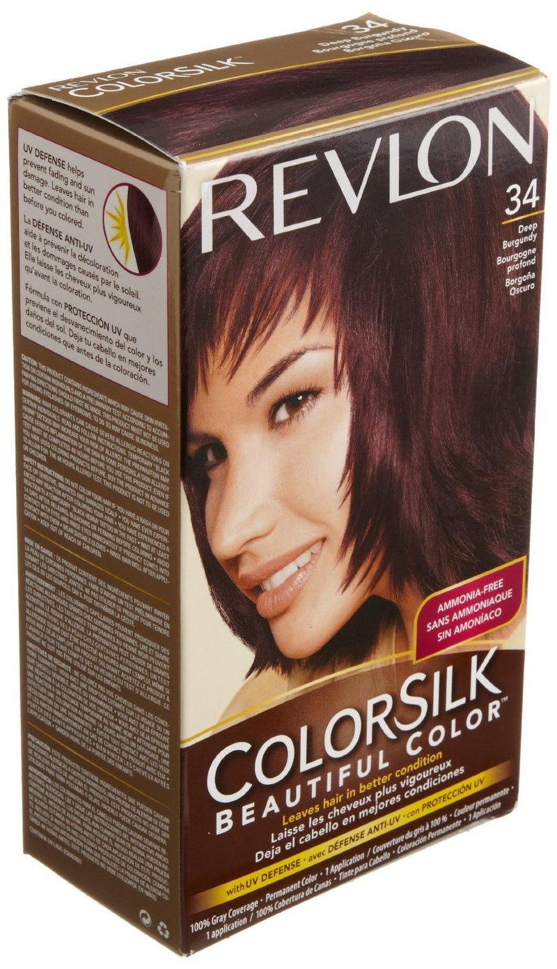 Revlon Colorsilk Haircolor 34 Deep Burgundy 1 Ea Pack of 4