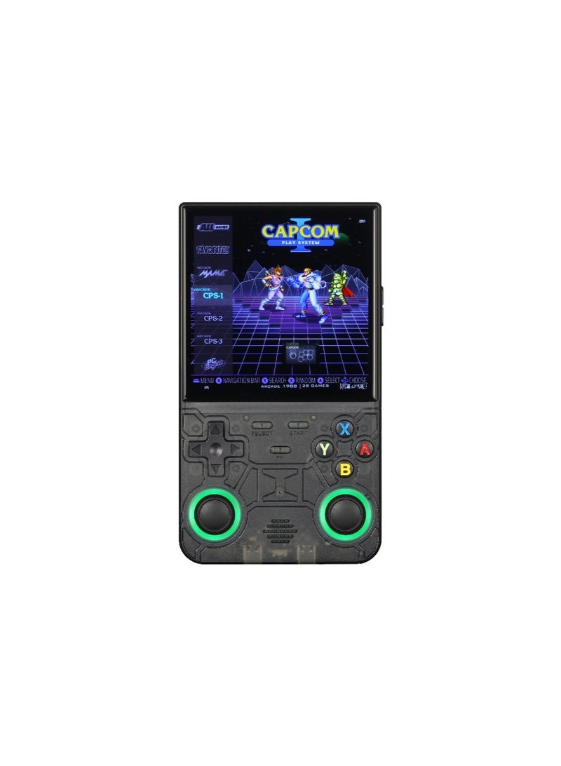 جرين ليون وحدة تحكم ألعاب GP Ultra 4 مع أكثر من 15000 لعبة مدمجة وشاشة IPS HD مقاس 4 بوصات / وقت عمل 7 ساعات / تشغيل Linux / بطاقة TF سعة 64 جيجابايت / واي فاي 2.4 جيجاهرتز / وحدة تحكم محمولة وقابلة لإعادة الشحن - أسود - Image 3