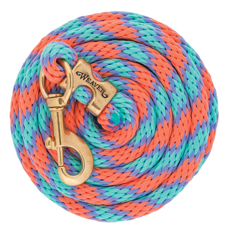 Weaver Leather Poly Lead Rope CoralLavenderMint 58 x 10 - Image 2