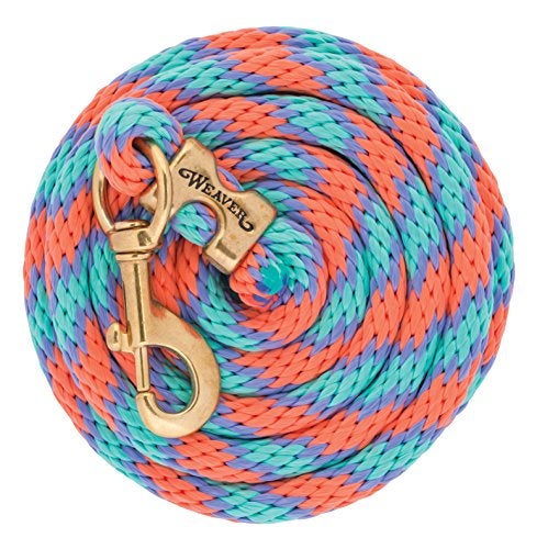 Weaver Leather Poly Lead Rope CoralLavenderMint 58 x 10 - Image 1