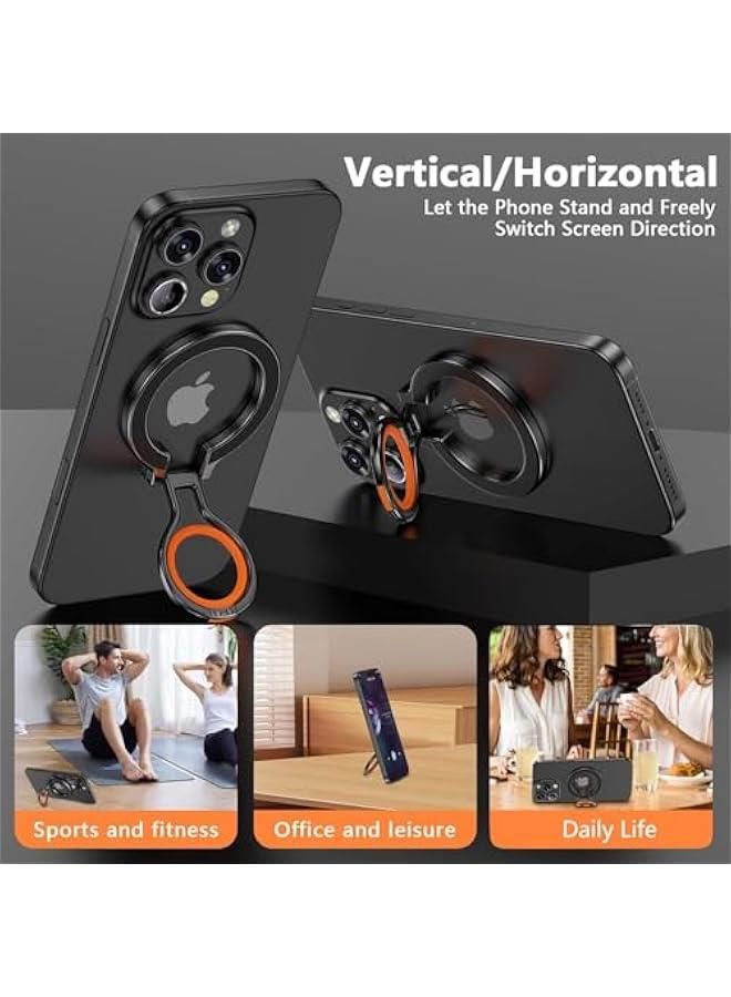 Magnetic Phone Grip Holder with Silicone Finger Strap for Mag-Safe Ring Holder Stand, Adjustable Kickstand for iPhone 16 Pro Max Plus 15 14 13 12, Compatible with Wireless Charging  - Image 3