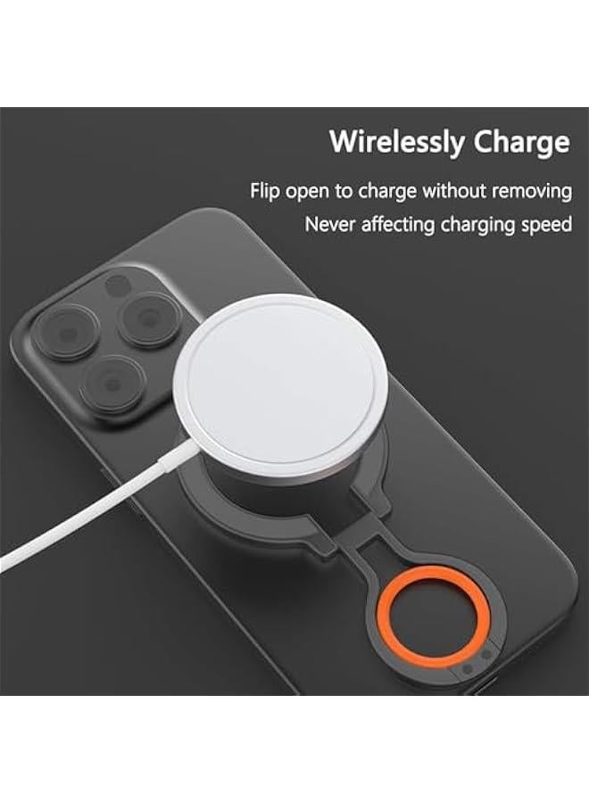 Magnetic Phone Grip Holder with Silicone Finger Strap for Mag-Safe Ring Holder Stand, Adjustable Kickstand for iPhone 16 Pro Max Plus 15 14 13 12, Compatible with Wireless Charging  - Image 4