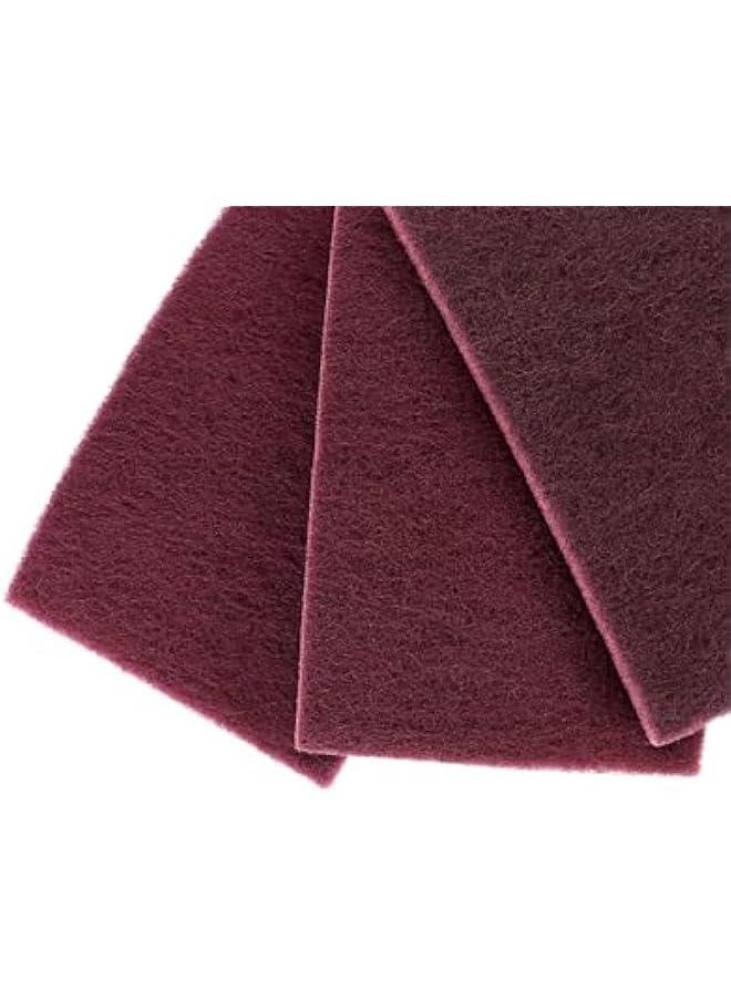 Arabest Scuff Pad Cleaning Pads - 20 Pack, 6 x 9, 7447 Polishing Pads, Aluminum Oxide Hand Pads, Fine Grade, for Automotive Surface Cleaning, Paint Primer, Maroon  - Image 2